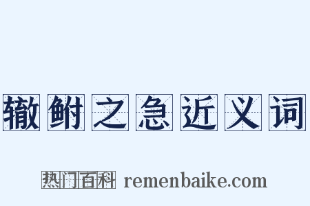 辙鲋之急近义词是什么意思的图片